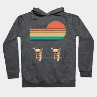 Puppy chihuahua on the sunset background Hoodie